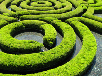 Maze at the J. Paul Getty Museum. Los Angeles, California