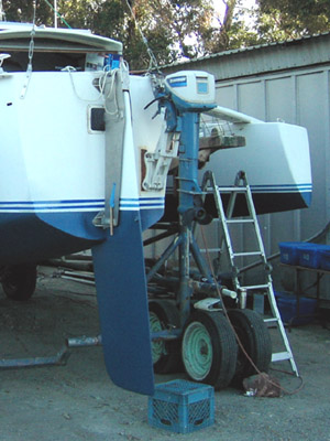 searunner 31 trimaran TimeMachine kickup rudder
