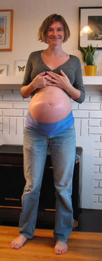 No waist to speak of; 39 weeks pregnant