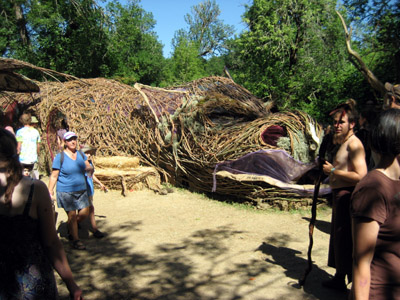 Oregon Country Fair - Stick Dragon Shade Structure