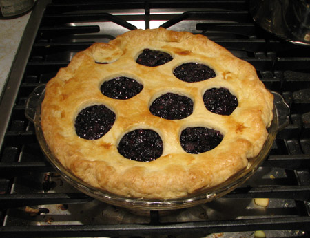 wild Maine blueberry pie