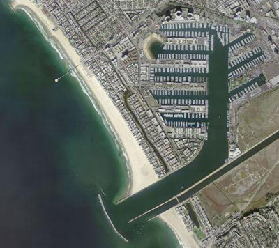 USGS aerial photo of Marina del Rey, California