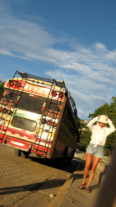 Colorful bus. San Juan del Sur, Nicaragua