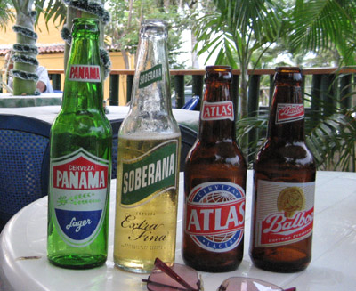 Panamanian beer. Panama, Soberana, Atlas, Balboa