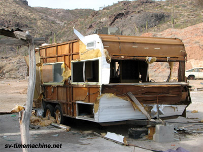 ruined trailer