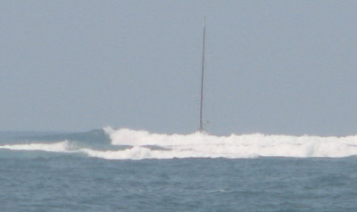 Lotus coming over the bar at Bahia del Sol, El Salvador