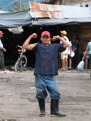 Posing worker. Granada Nicaragua