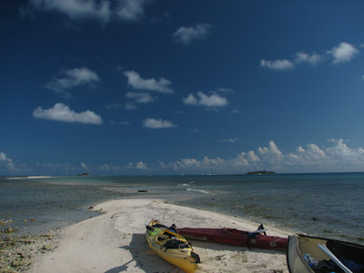 kayaks. Cayos Vivorillos, Honduras