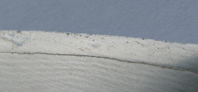 closeup of Shun paring knife blade