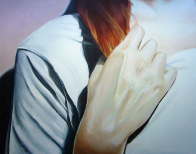 (neko case) hand by Brad Wright - oil on panel, 14 x 11 inches, 7/2007