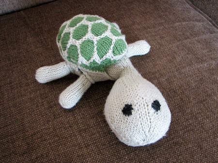 hand knit turtle