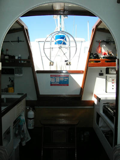 Jim Brown designed Searunner 31 trimaran Time Machine galley