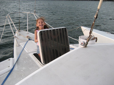 kids on the boat