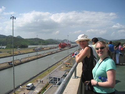 cheyenne and michelle. miraflores locks. Panama Canal
