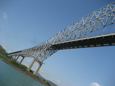The bridge of the Americas. Panama Canal