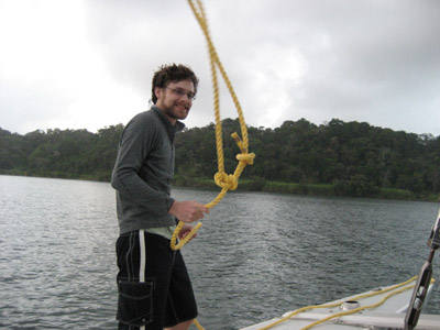 Ben with Rope. Gatun Lake, Panama Canal