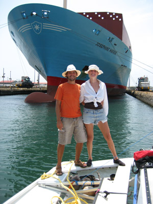 Cheyenne and Joshua. Gatun Locks, Panama Canal