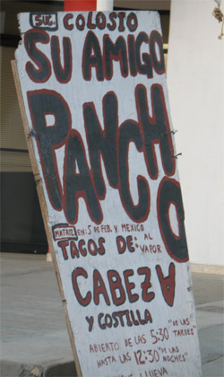 Su Amigo Pancho, Tacos de Cabeza