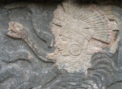 Stone carving details. Chichenitza, Yucatan, Mexico