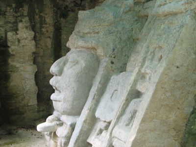 The Mask Temple at Lamanai Mayan Ruins, Belize