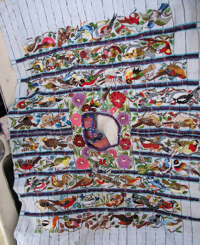 Guatemalan Bird Embroidery Huipil