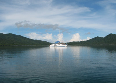 Searunner 31 anchored in Bahia Santa Elena, Costa Rica